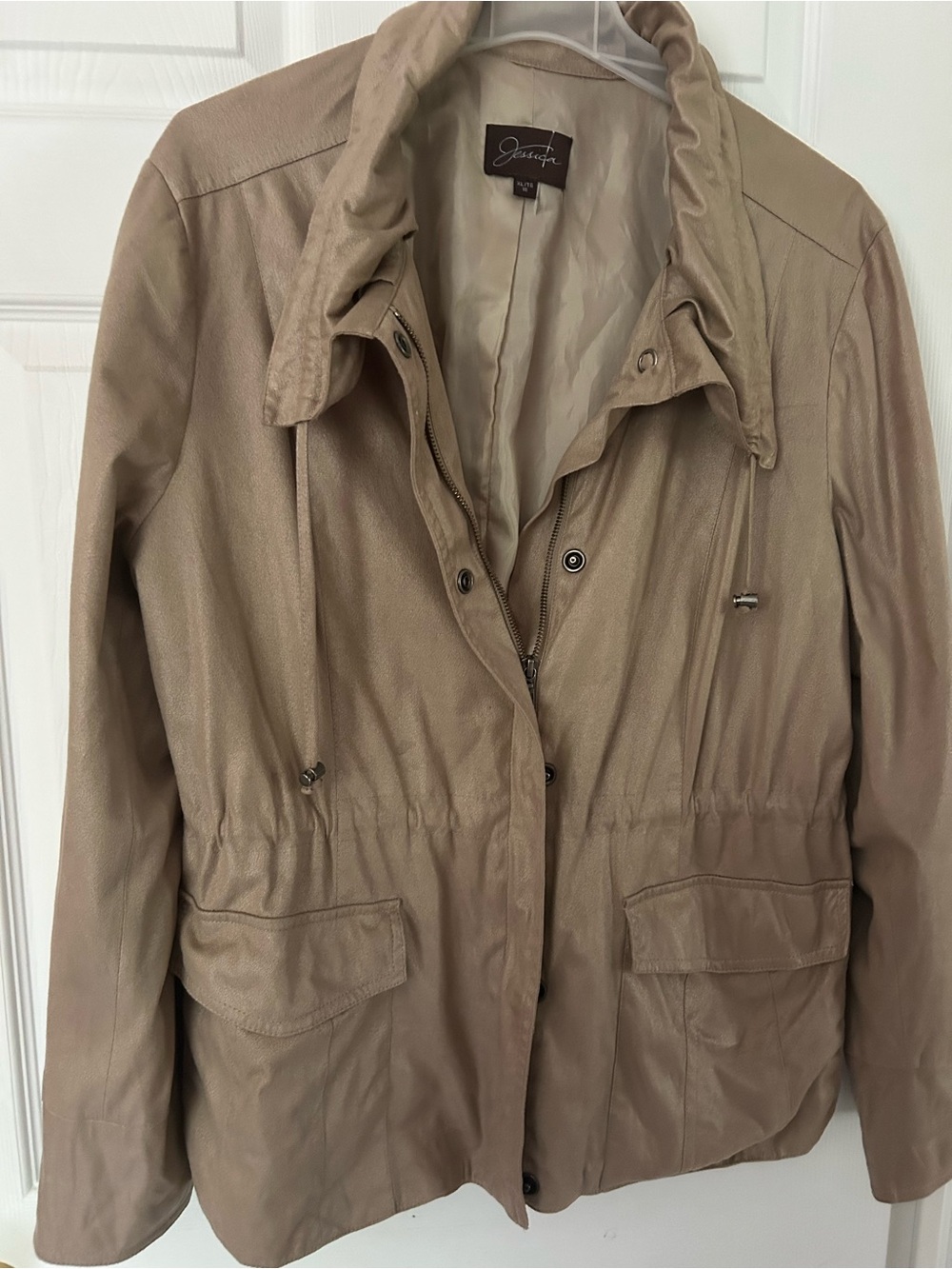 4/$100 Jessica Beige Utility Anorak Jacket size XL 18